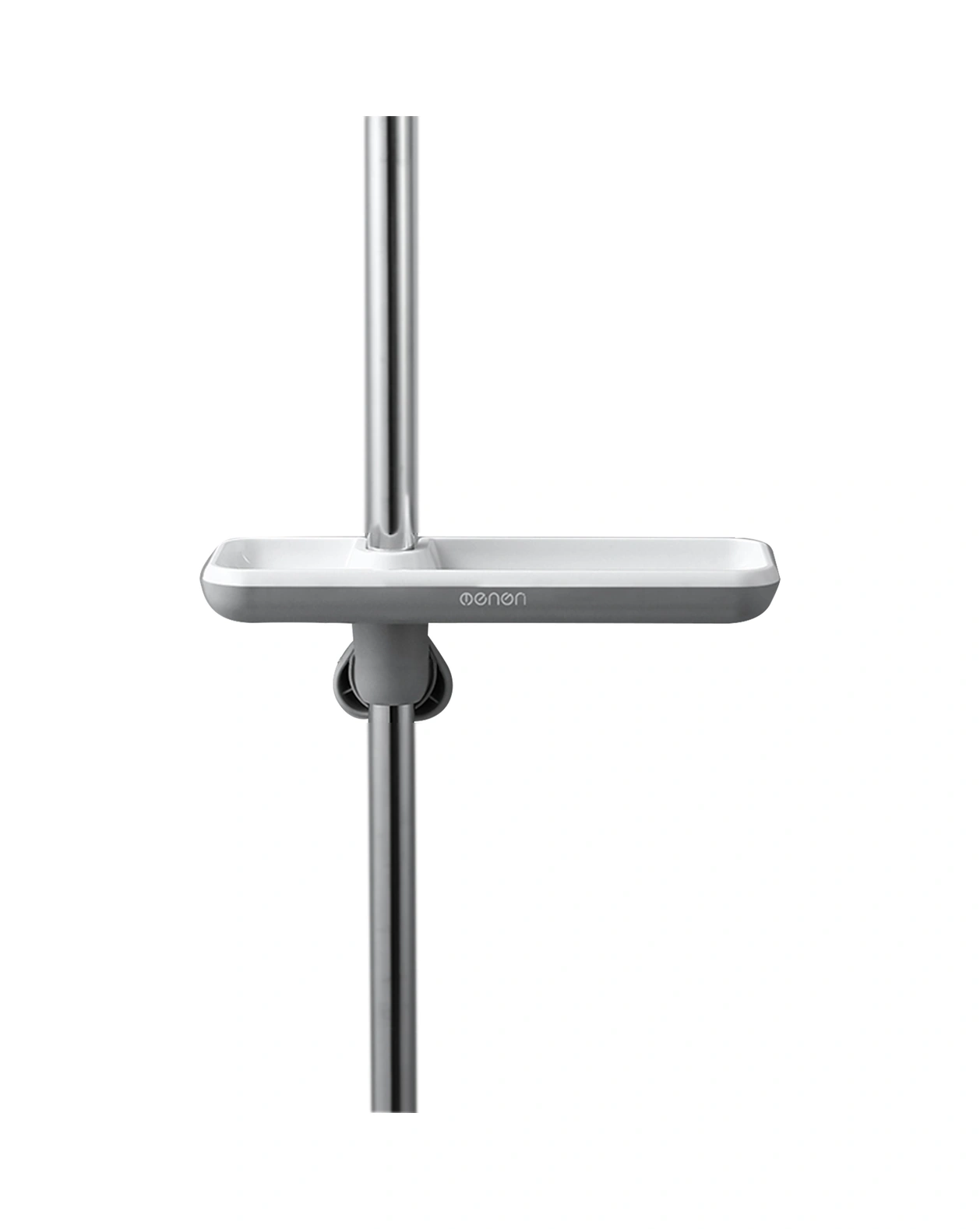 Skycity Gri Abs Duş Rakusu, 16-27mm Borular İçin, Delme Yok Kurulum, 360 Dönebilen, Su Tüpü, Çekirdekli, Çamaşır Sabunu Tutucu Gri