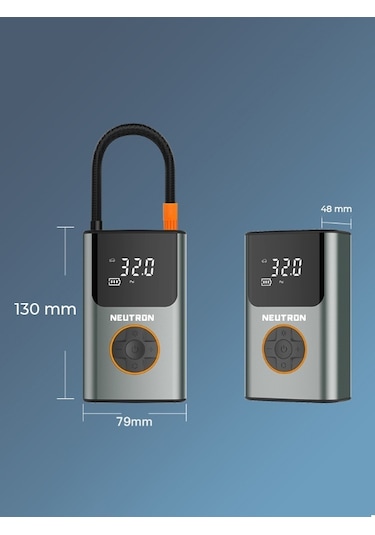 Neutron Taşınabilir Şarjlı Kompresör Lastik Hava Pompası