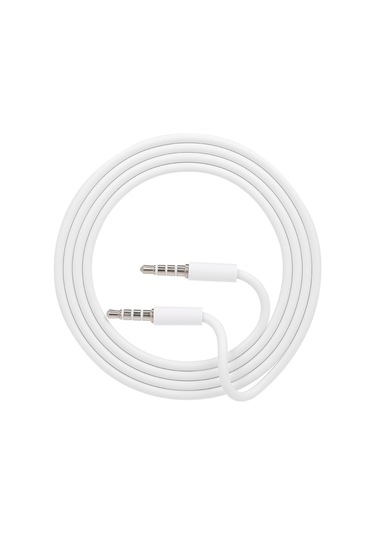 Maiyame Beyaz 3.5mm Erkek-erkek Stereo Ses Kablosu - Telefon, Hoparlör, Araba, Bilgisayar Uyumlu 1m Pvc Ses Bağlantı Kablosu