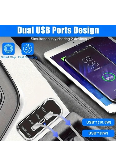 Honeybeeshop Siyah Çift Usb 3.1a Ve Type C Portları 12v Şarj Adaptörü Pd3.0 Qc3.0 Hızlı Şarj 3 Portlu Abs Araba Deniz Kamyon Golf Rv Dıy Kiti