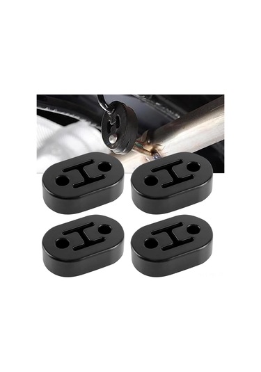 Ximistore9 Oto Egzos Borusu Askı Yükseltme Gümüşlü Ayarlanabilir Yalıtkan衬套 Montaj Dikme Siyah 4 Adet