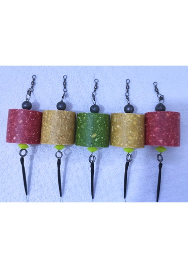 Küspeli Karışık Renkli Kardan Adam Sazan Rig Takım