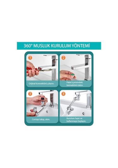 Hymark 1080 Derece Dönebilen Evrensel 2 Modlu Robotik Kol Mutfak