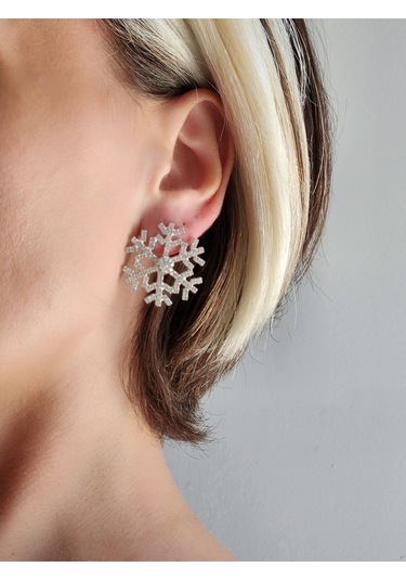 Kar Tanesi Kristal Küpe