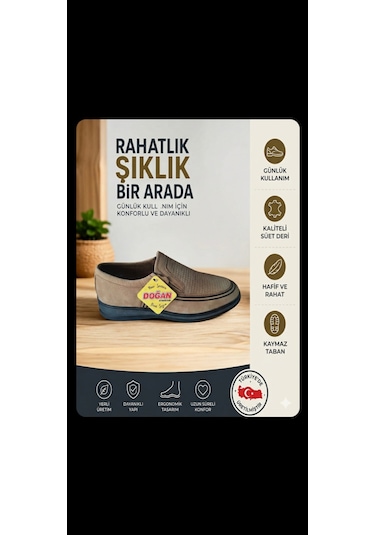 Doğan Hakiki Deri Nubuk Ayakkabi 1091 Sıyah