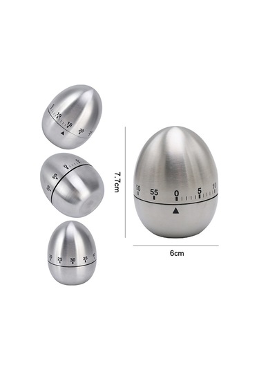 Ezere Mekanik Arama Pişirme Mutfak Zamanlayıcı Alarmı 60 Dakika Paslanmaz Çelik