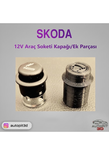 Skoda Uyumlu 12v Araç Soketi Kapağı / Ek Parçası
