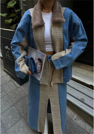 Chanel Garnili Kot Mont - Bej Bej