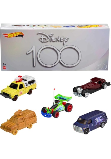 Mattel Hot Wheels Disney Premium 100th Bundle Renkli