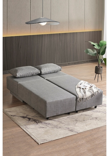 Kagu Corner Poly-m Köşe Takimi-Kanepe-Yatak-Dinlenme 4 Farkli Model Tek Modül Gri