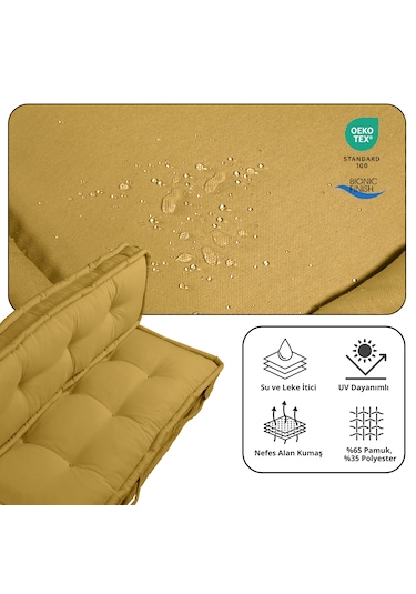 Xpermate Bisküvi Minder Petek Önü Fransız 60x120x14 Hardal