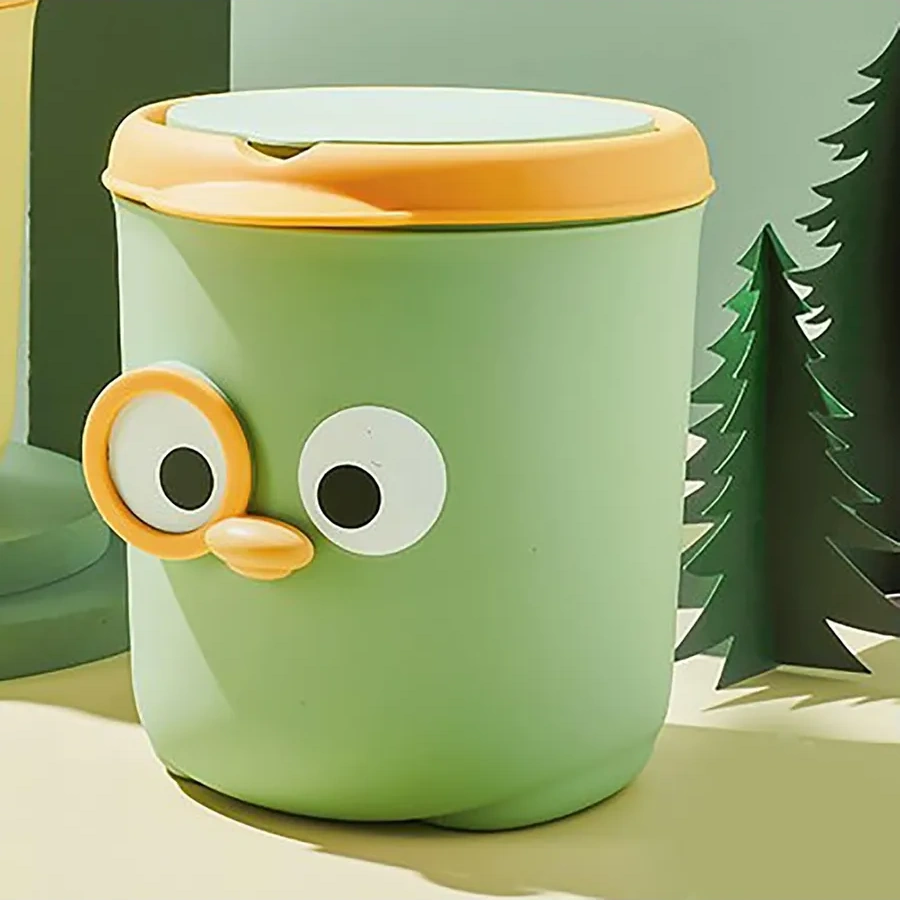 Darvish Tm Masaüstü Çocuk Çöp Kutusu Kapaklı Çöp Konteyneri 314302133 Yeşil