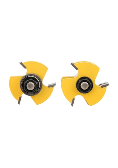 Singree 2 Adet Ahşap Freze Ucu - T Şekilli 3 Dişli 1/4" Saplı - Ahşap, Mdf Ve Tavşan Dilli Tahta İçin Dayanıklı Alüminyum Alaşımlı Uçlar