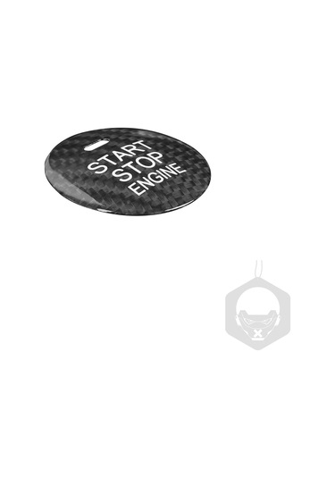 Neevoyu Mazda Karbon Fiber Motor Başlatma Düğmesi Sticker Siyah - Dayanıklı Araç İç Dekorasyon Geliştirici