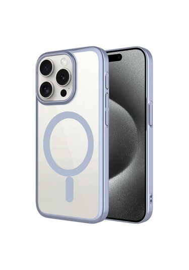 Nihcase Apple Uyumlu iPhone 15 Pro Kılıf Wireless Şarj Özellikli Sert Pc Mat Riksos M-safe Kapak