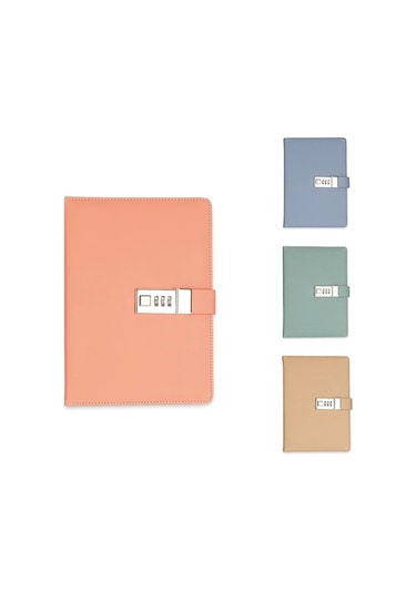 Kilitli Ajanda Günlük Not Defteri Notebook Açık Kahverengi İthal Ürün Kahve