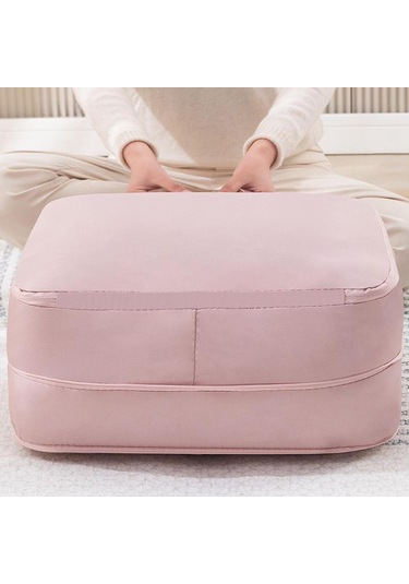 Homyl Yorgan Saklama Çantası Kendini Sıkıştırma Pembe