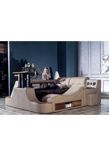 Miss Worble Elit Akıllı Yatak Smart Karyola Tv Üniteli - Bluetoothlu