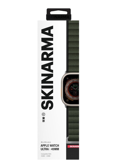 Watch Ultra 49mm Kordon Skinarma Kobu Hasır Strap Kayış Olive