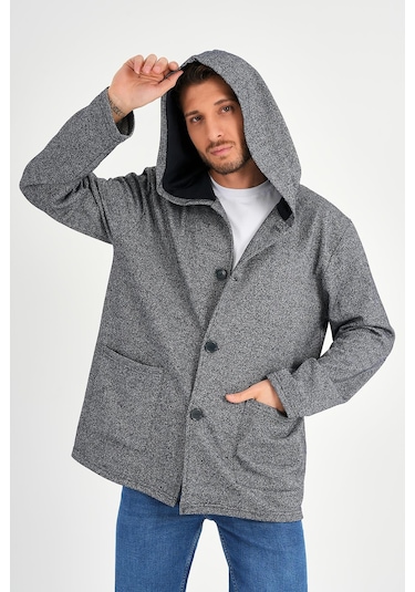 Alexandergardı Kapüşonlu İçi Şardonlu Oversize Hırka E23-607 03 Turuncu
