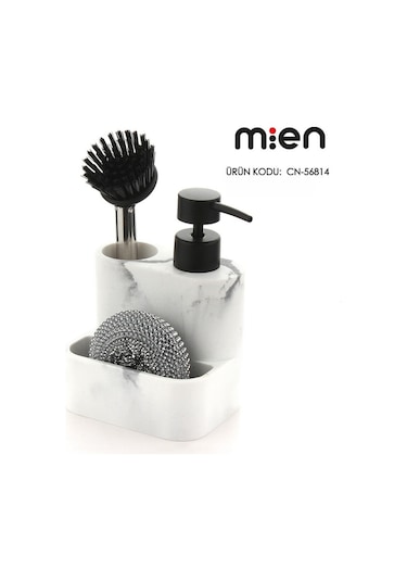 Mien F/5 Polyresın Kıtchen Sınk Soap Dıspenser Beyaz