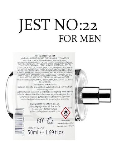 Jest No:22 Edp For Men