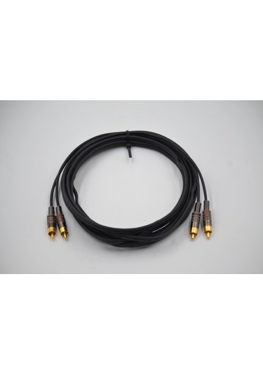 Amfi Rca Kablosu 3 Metre - El Yapımı %100 Bakır Anfi Rca Ses Kablosu - 3 Metre