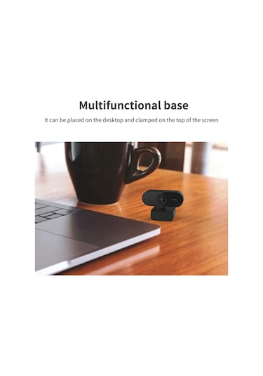 Yuntech01 Siyah Usb 2.0 Usb Web Kamerası 1080p Hd Cmos Sensörlü Mikrofonlu, 360 Derece Döner, Masaüstü/monitor Uyumlu, Plug&play, Ders/video Konferans İçin