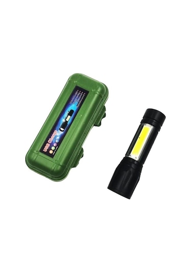 Gold Orion 3 Kademeli Mini Led Kutulu Şarjlı El feneri Siyah