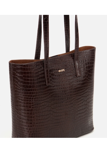 Hotiç Kadın Deri Kahverengi Çıkarılabilir Portföy Çantalı Tote Çanta 03cah310670a480 Kahverengi