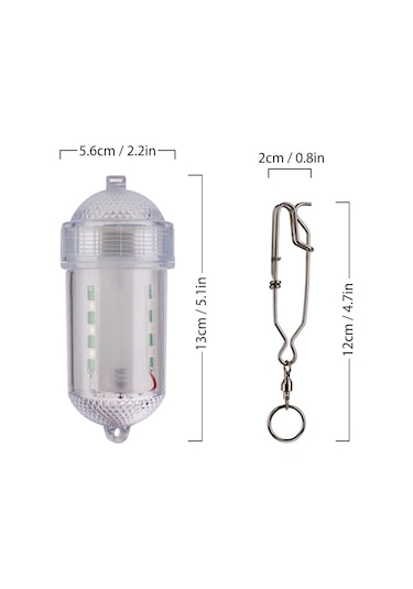 Tenfowee Gece Balıkçılığı Led Işığı - 12 Süper Parlak Led, 10m Işık Aralığı, Su Geçirmez, Dayanıklı Plastik Malzeme