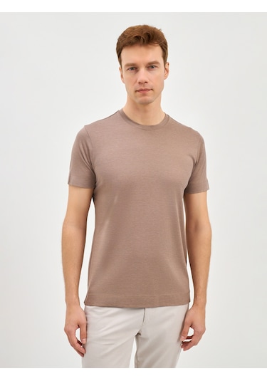 Karaca Erkek Modern Fıt Tişört-vizon 11.25s.06.607 Vizon