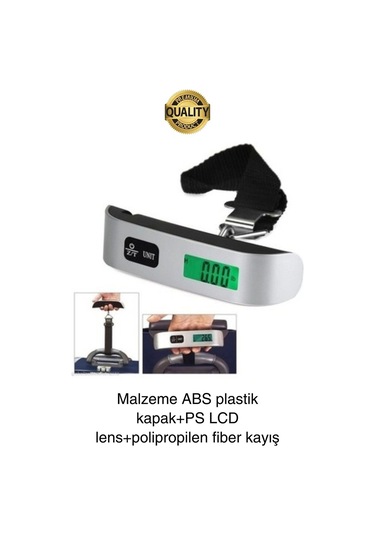 Taşınabilir Dijital Ekranlı Pilli El Kantarı Hassas Terazi Seyahat Yolculuk Bavul Çanta Tartı 50 Kg Diğer