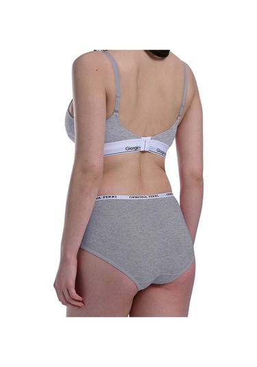 Likralı 6'lı Kutu Premium Günlük Kullanıma Uygun Bato Külot Amelıa G-008 G Gri