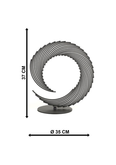 Begüsa Bakü Metal Aksesuar Biblo 35 Cm Siyah