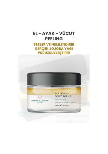 Bahar Babacan Jojoba Yağı Özlü El Ayak ve Vücut Peeling 300 ML + El ve Ayak Kremi 75 ML