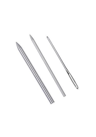 Suntek Paslanmaz Çelik Paracord Dikiş İğne 4-adet-gümüş 4 Adet Gümüş