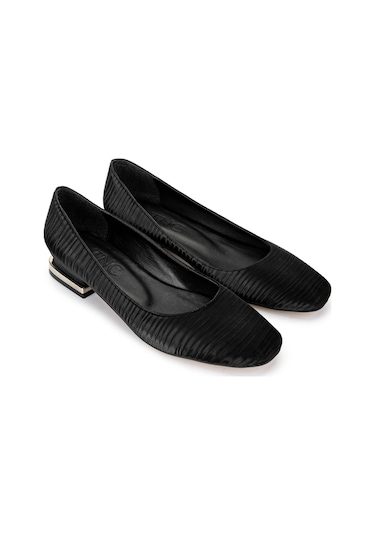 Tamer Tanca Kadın Hakiki Deri Siyah Babet Ayakkabı 891 2016 Bn Ayk Sk24-25 Sıyah Siyah