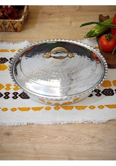 Bakır Pilav Tenceresi 29 Cm 2400 Ml