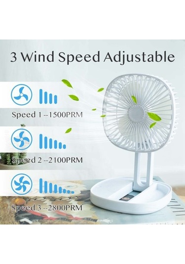 Elektrikli Taşınabilir Masa Fanı Pil Kumandalı Fan Fanı Sessiz Usb Fişi Kişisel Fan Yatak Odası Beyaz Ek9sey Var Ayaklı Beyaz 5 Adetten Az