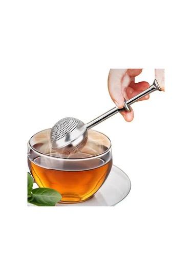 Paslanmaz Çelik Demlik Çay Süzgeci Bitki Çayı Süzgeci Çay Kahve Demleme Basmalı Çay Süzgeci Çelik