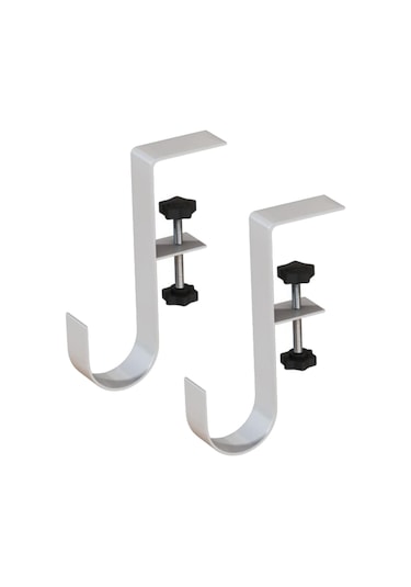 Suntek Çanta Askı Kancası Yemek Masası Yatak Odası Ev Uygun Masa Kancası Beyaz 2 Adet Çok Renkli