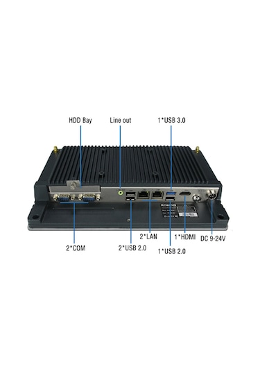 Jhctech ALAD-A1001T J1900 4 GB 120 GB SSD 10.1" Free Dos Endüstriyel Panel AIO Masaüstü Bilgisayar