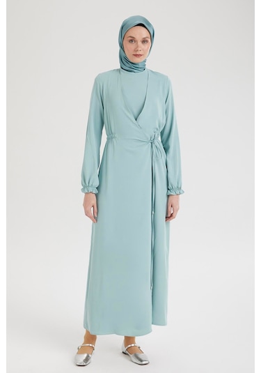 Armine Trend Kolları Lastikli V Yaka Detaylı Elbise-mint 25yt944 Mint Armine Trend Kolları Lastikli V Yaka Detaylı Elbise-mint 25yt944 Mint