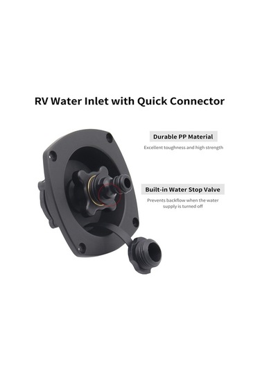 Tongxida Kamyon/rv Siyah Pp Malzeme Hızlı Bağlantı, İçinde Valfli Su Durdurma Sistemli