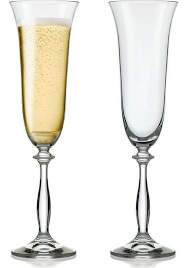 Bohemia Cristal Angela 6 Parça Şampanya Kadehi Seti 190 ML