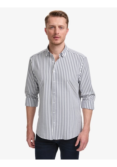 Pierre Cardin Erkek Lacivert Gömlek Desenli 50320859-vr033