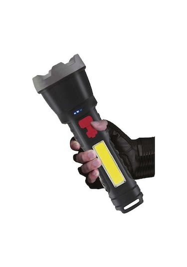 Panther Pt-6106 Usb Şarjlı El Feneri Siyah