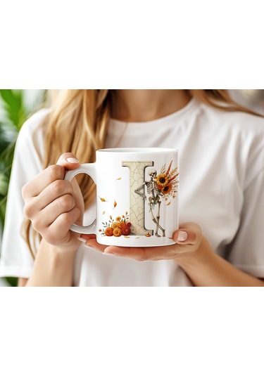 I Harfi Pembe Kareli Kalpli Göz Emojili Kupa Bardak Eğlenceli Kareli Tasarım Kahve Çay Kupası Beyaz