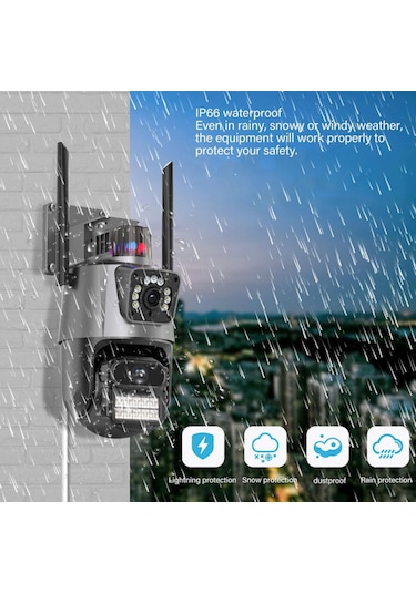 Ultratekno Cmr7 8mp Ptz Dış Mekan Full Hd Wifi Kamera Su Geçirmez